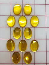 Decorative Gems - Acrylic Gems Topaz Mirror Ovals 1-inch Close-Out